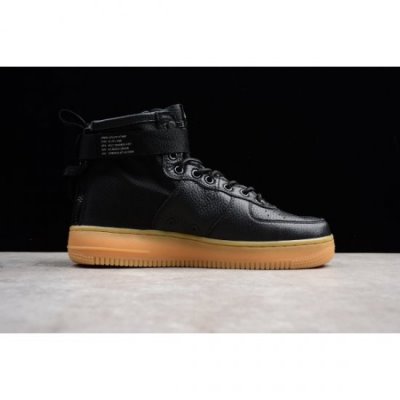 Nike Erkek Sf-af1 Mid Siyah / Açık Kahverengi Kaykay Ayakkabı Türkiye - NWCE7OA6